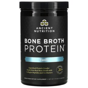 Dr. Axe / Ancient Nutrition Bone Broth Protein Vanilla 17.4 oz (492 g) 816401020017