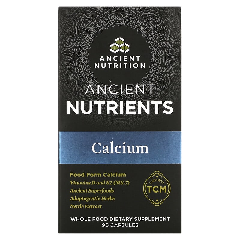 Dr. Axe / Ancient Nutrition Calcium 90 viên 1 Dr. Axe / Ancient Nutrition Calcium 90 Capsules 816401023315