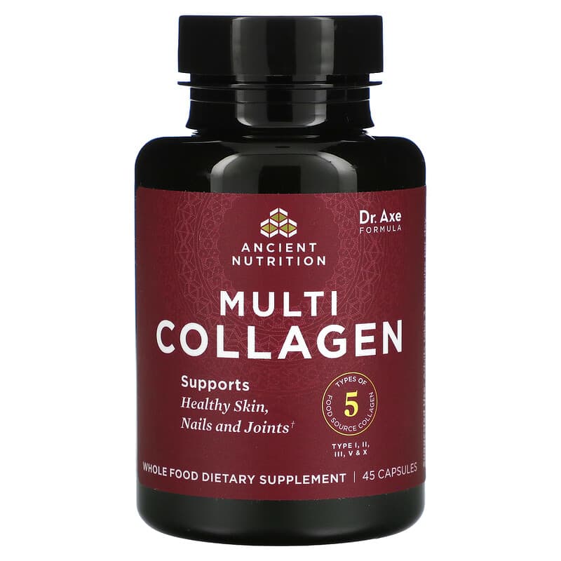 Dr. Axe / Ancient Nutrition Multi Collagen 45 Capsules 1 Dr. Axe / Ancient Nutrition Multi Collagen 45 Capsules 816401024510