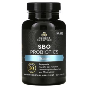 Dr. Axe / Ancient Nutrition SBO Probiotics Ultimate 50 Billion CFU 60 Capsules 816401024756