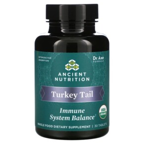 Dr. Axe / Ancient Nutrition Turkey Tail Immune System Balance 30 Tablets 816401025517