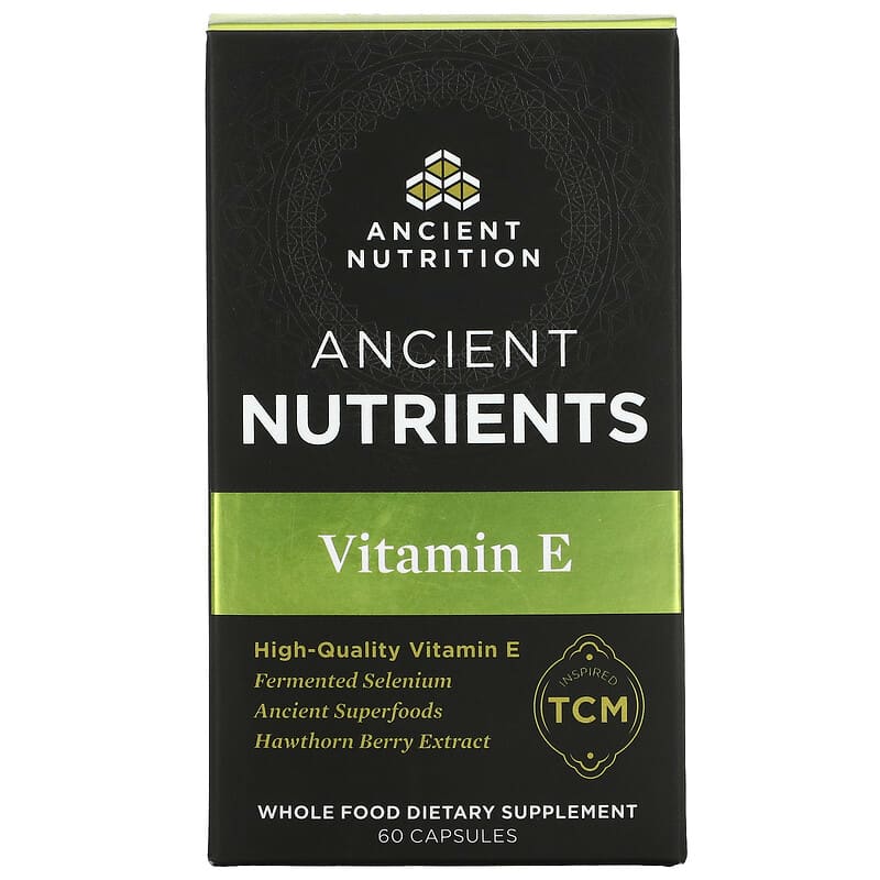 Dr. Axe / Ancient Nutrition Vitamin E 60 viên 1 Dr. Axe / Ancient Nutrition Vitamin E 60 Capsules 816401023384