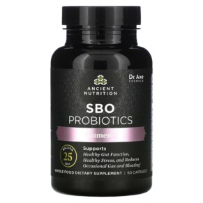 Dr. Axe / Ancient Nutrition Women's SBO Probiotics 25 Billion CFU 60 Capsules 816401025418