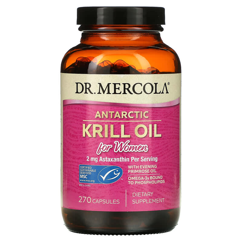 Dr. Mercola Antarctic Krill Oil for Women 270 viên 1 Dr. Mercola Antarctic Krill Oil for Women 270 Capsules 813006010290