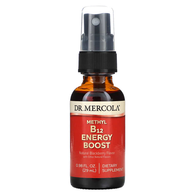 Dr. Mercola Methyl Vitamin B12 Energy Booster Natural Blackberry Flavor 0.85 oz (25 ml) 1 Dr. Mercola Methyl B12 Energy Booster Natural Blackberry 0.98 fl oz (29 ml) 813006010443