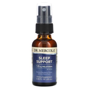 Dr. Mercola Sleep Support with Melatonin Natural Raspberry 0.98 fl oz (29 ml) 813006011976