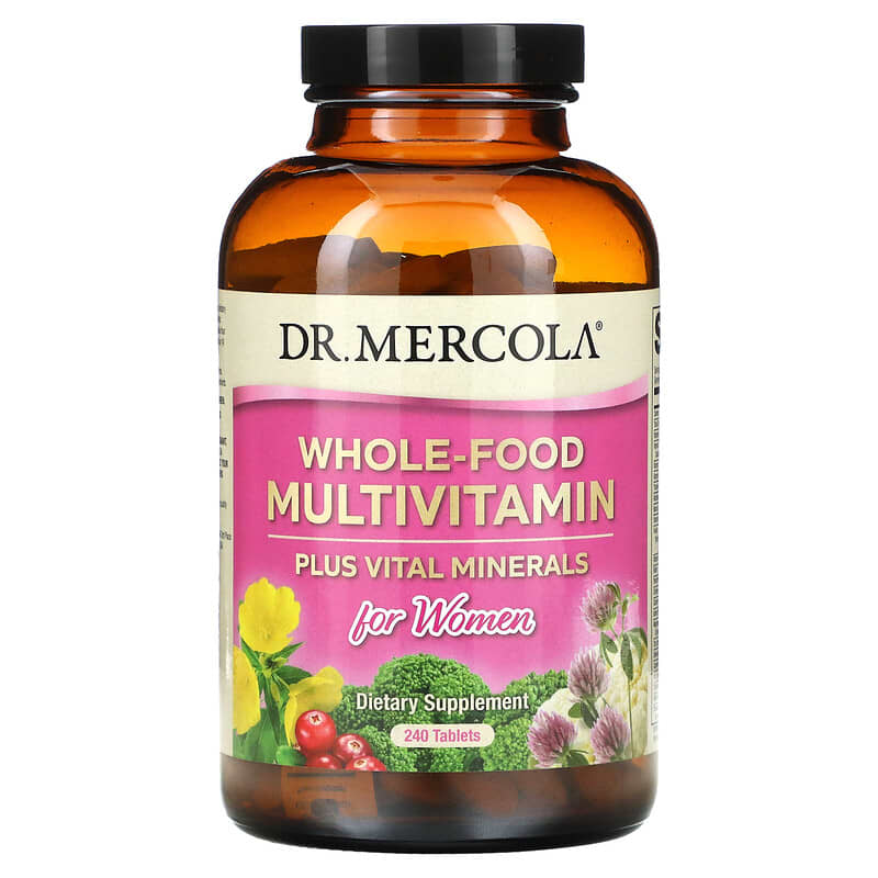 Dr. Mercola Whole-Food Multivitamin Plus Vital Minerals for Women 240 viên 1 Dr. Mercola Whole-Food Multivitamin Plus Vital Minerals for Women 240 Tablets 813006019392