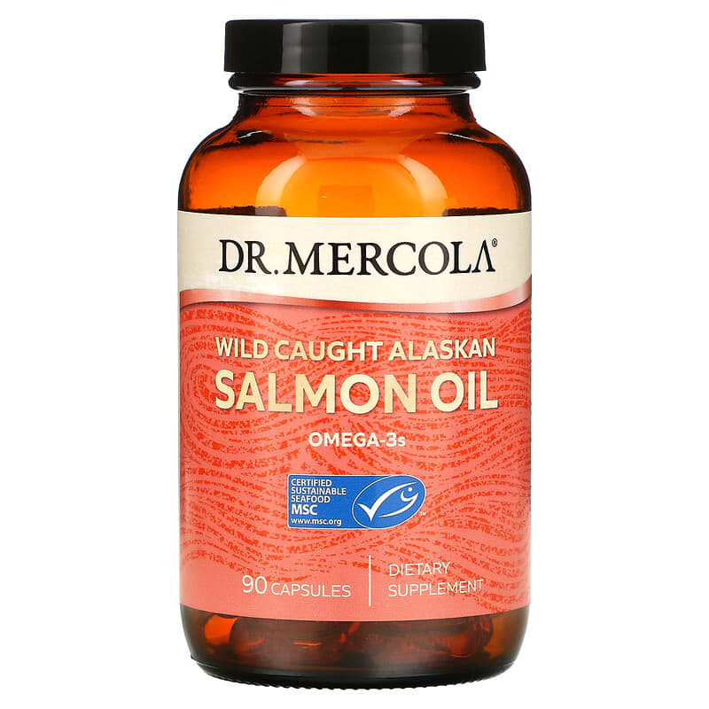 Dr. Mercola Wild Caught Alaskan Salmon Oil 90 viên 1 Dr. Mercola Wild Caught Alaskan Salmon Oil 90 Capsules 813006018456