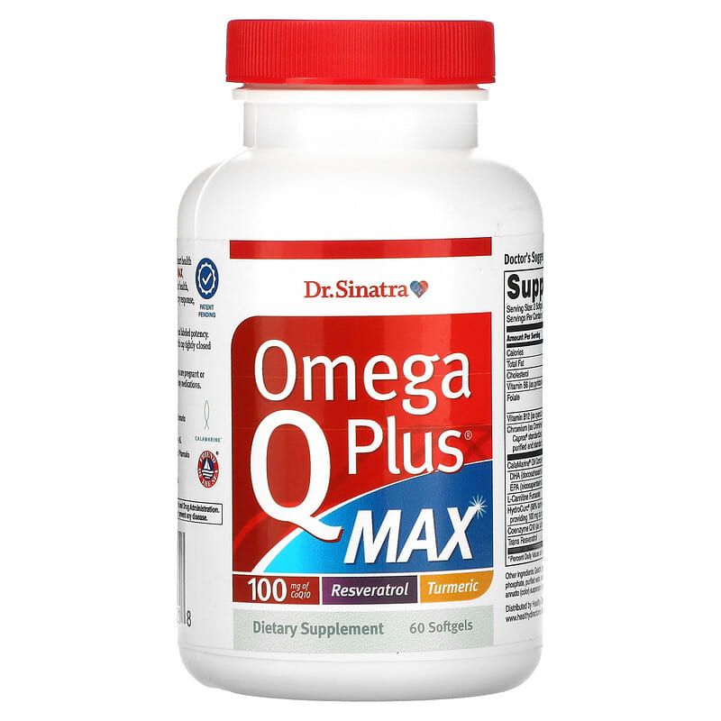 Dr. Sinatra Omega Q Plus MAX 100 mg 60 Softgels 1 Dr. Sinatra Omega Q Plus MAX 100 mg 60 Softgels 678829203218