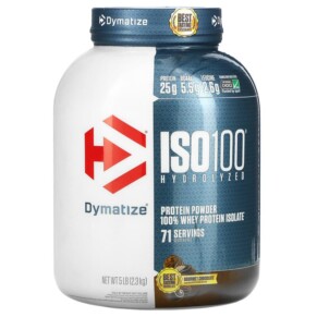 Dymatize ISO100 Hydrolyzed 100% Whey Protein Isolate Gourmet Chocolate 5 lb (2.3 kg) 705016353187