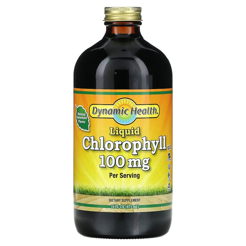 Dynamic Health Liquid Chlorophyll Natural Spearmint 100 mg 16 fl oz (473 ml) 1 Dynamic Health Liquid Chlorophyll Natural Spearmint 100 mg 16 fl oz (473 ml) 790223101584