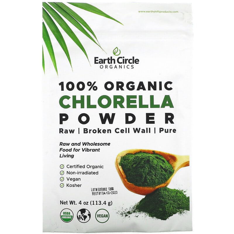 Earth Circle Organics 100% Organic Chlorella Powder 4 oz (113.4 g) 1 Earth Circle Organics 100% Organic Chlorella Powder 4 oz (113.4 g) 813313015032