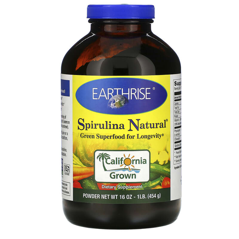 Earthrise Spirulina Natural 16 oz (454 g) 1 Earthrise Spirulina Natural 16 oz (454 g) 032602450006