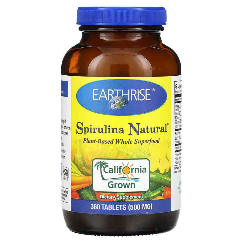 Earthrise Spirulina Natural 500 mg 360 viên 1 Earthrise Spirulina Natural 500 mg 360 Tablets 032602125003