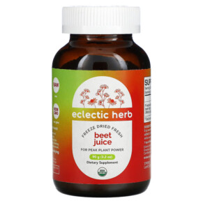 Eclectic Institute Freeze Dried Fresh Beet Juice 3.2 oz (90 g) 023363379095