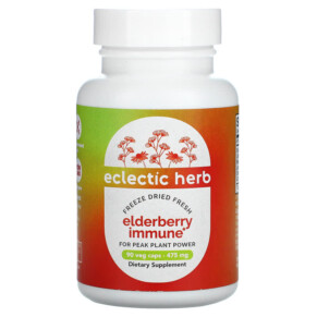 Eclectic Institute Freeze Dried Fresh Elderberry Immune 237 mg 90 Veg Caps 023363319046