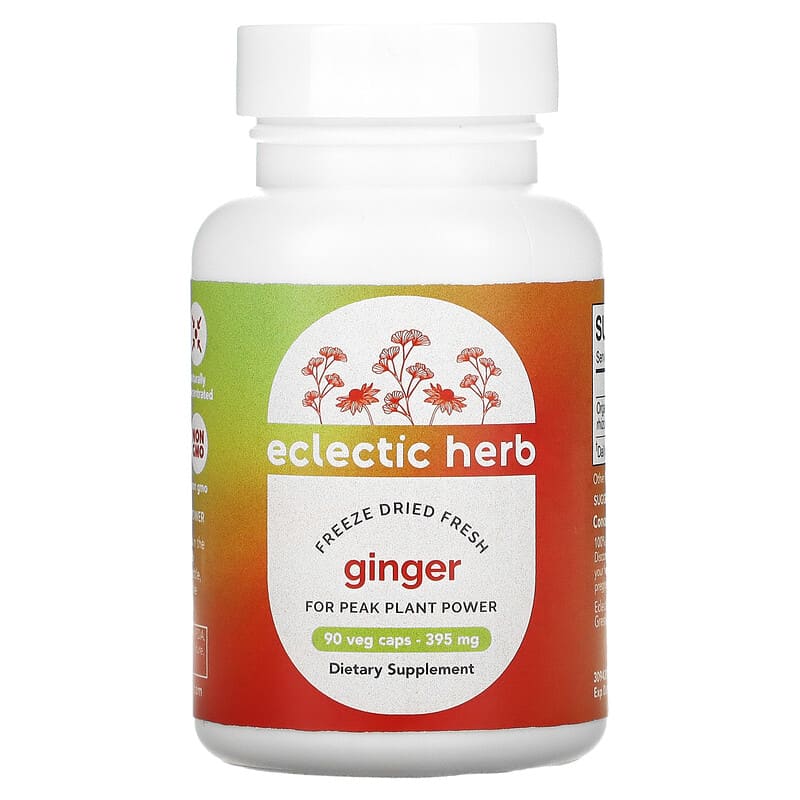 Eclectic Institute Freeze Dried Fresh Ginger 395 mg 90 Veg Caps 1 Eclectic Institute Freeze Dried Fresh Ginger 395 mg 90 Veg Caps 023363309429