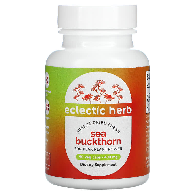 Eclectic Institute Fresh Freeze-Dried Sea Buckthorn 400 mg 90 Non-GMO Veg Caps 1 Eclectic Institute Freeze Dried Fresh Sea Buckthorn 400 mg 90 Veg Caps 023363309627