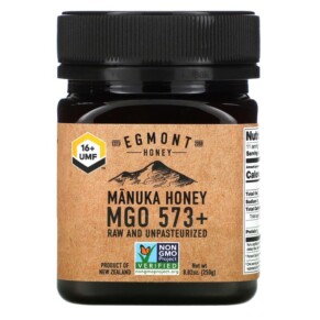 Egmont Honey Manuka Honey Raw And Unpasteurized 573+ MGO 8.82 oz (250 g) 9421034911284