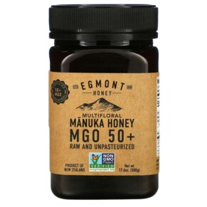 Egmont Honey Multifloral Manuka Honey Raw And Unpasteurized MGO 50+ 17.6 oz (500 g) 9421034910539