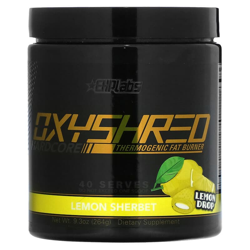 EHP Labs OxyShred Hardcore Thermogenic Fat Burner Lemon Sherbet 9.3 oz (264 g) 1 EHP Labs OxyShred Hardcore Thermogenic Fat Burner Lemon Sherbet 9.3 oz (264 g) 850006815210