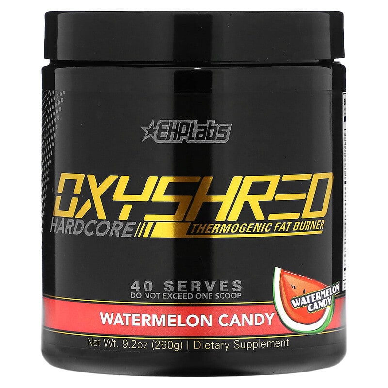 EHP Labs Oxyshred Hardcore Thermogenic Fat Burner Watermelon Candy 9.2 oz (260 g) 1 EHP Labs Oxyshred Hardcore Thermogenic Fat Burner Watermelon Candy 9.2 oz (260 g) 850006815180