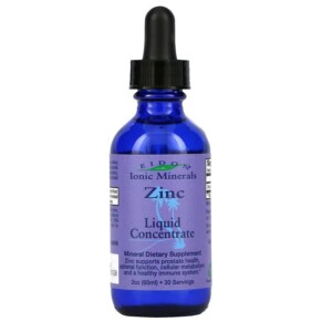 Eidon Mineral Supplements Ionic Minerals Zinc Liquid Concentrate 2 oz (60 ml) 640923000352