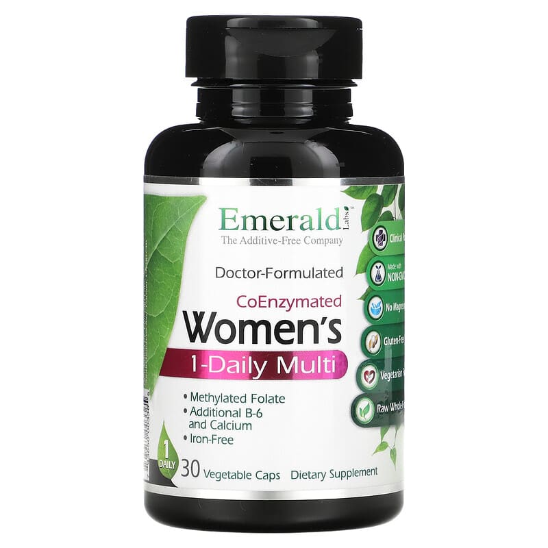 Emerald Laboratories CoEnzymated Women's 1-Daily Multi 30 Vegetable Caps 1 Emerald Laboratories CoEnzymated Women's 1-Daily Multi 30 Vegetable Caps 743650003365