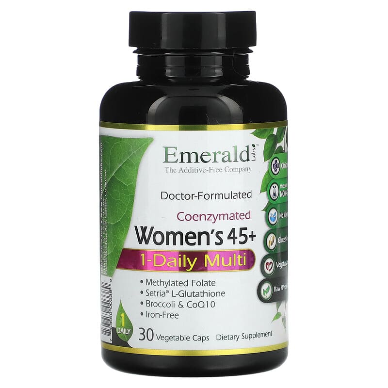Emerald Laboratories CoEnzymated Women's 45+ 1-Daily Multi 30 Vegetable Caps 1 Emerald Laboratories CoEnzymated Women's 45+ 1-Daily Multi 30 Vegetable Caps 743650003389