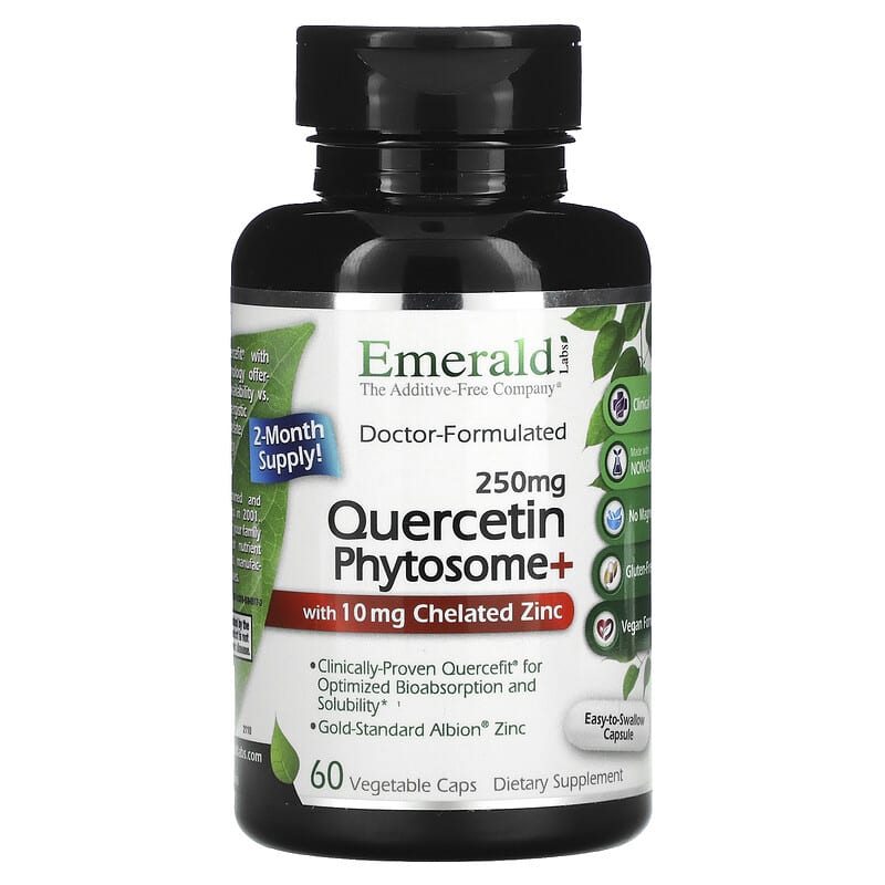 Emerald Laboratories Quercetin Phytosome+ 250 mg 60 Vegetable Caps 1 Emerald Laboratories Quercetin Phytosome+ 250 mg 60 Vegetable Caps 743650003662