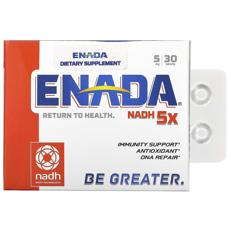ENADA NADH 5x 5 mg 30 Tablets 1 ENADA NADH 5x 5 mg 30 Tablets 709546103502