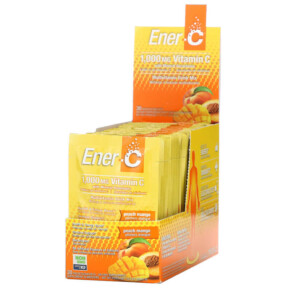 Ener-C Vitamin C Multivitamin Drink Mix Peach Mango 1.000 mg 30 Packets 0.3 oz (9.64 g) Each 873024001076
