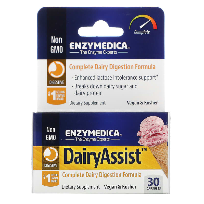 Enzymedica DairyAssist 30 Capsules 1 Enzymedica DairyAssist 30 Capsules 670480140505