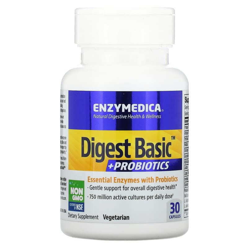 Enzymedica Digest Basic + Probiotics 30 Capsules 1 Enzymedica Digest Basic + Probiotics 30 Capsules 670480130506