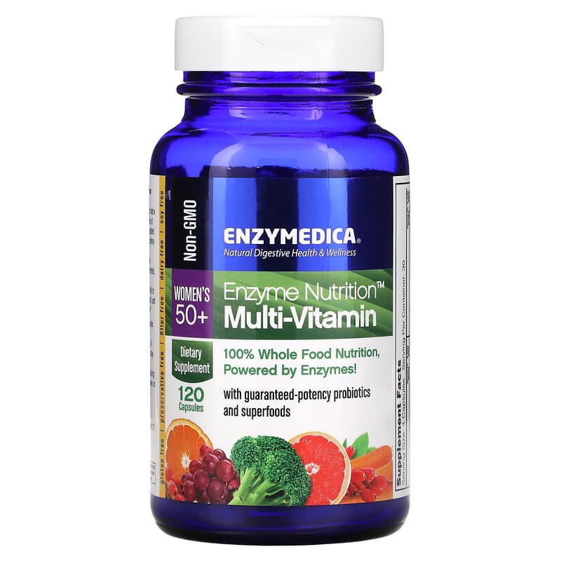 Enzymedica Enzyme Nutrition Multi-Vitamin Women's 50+ 120 viên 1 Enzymedica Enzyme Nutrition Multi-Vitamin Women's 50+ 120 Capsules 670480140215