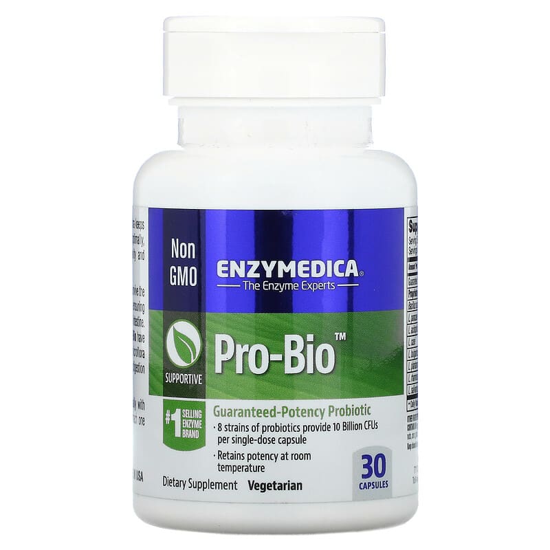 Enzymedica Pro Bio Guaranteed Potency Probiotic 30 Capsules 1 Enzymedica Pro Bio Guaranteed Potency Probiotic 30 Capsules 670480251102