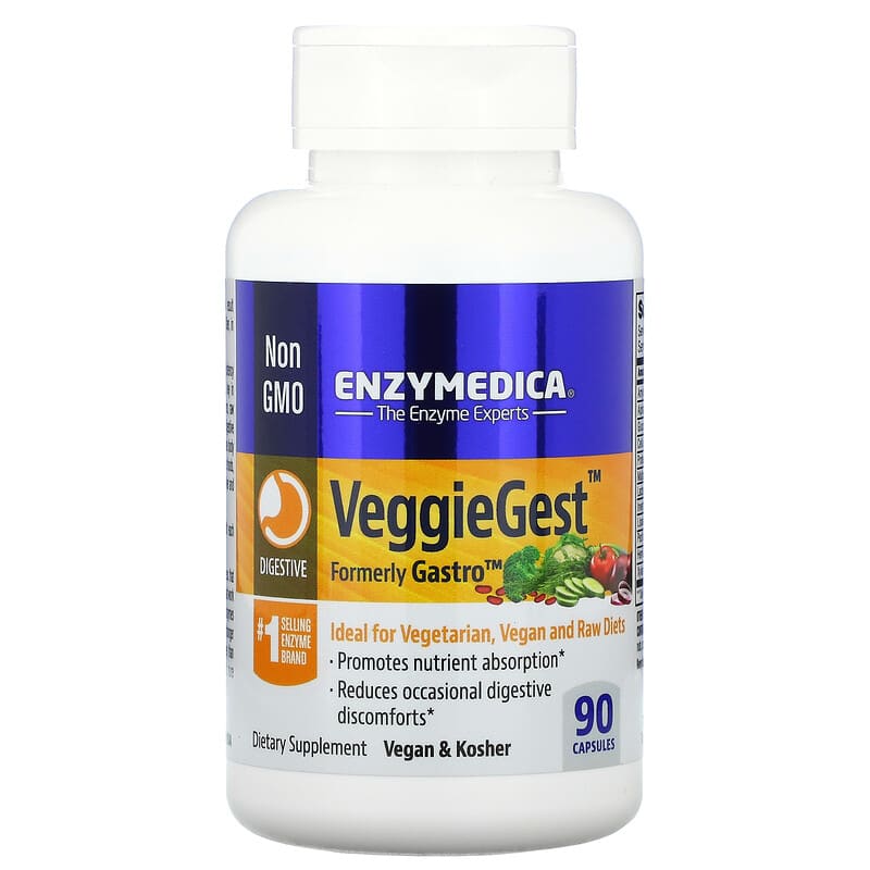 Enzymedica VeggieGest (Formerly Gastro) 90 Capsules 1 Enzymedica VeggieGest (Formerly Gastro) 90 Capsules 670480201114