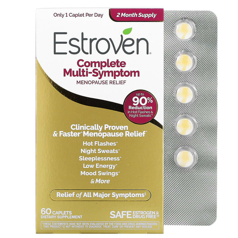 Estroven Complete Multi-Symptom Menopause Relief 60 Caplets 1 Estroven Complete Multi-Symptom Menopause Relief 60 Caplets 092961040348