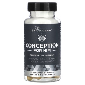 Eu Natural Conception Men Fertility Aid & Multi 60 Vegetarian Capsules 855244008479