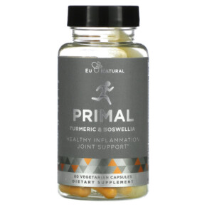 Eu Natural PRIMAL Turmeric & Boswellia 60 Vegetarian Capsules 855244008080