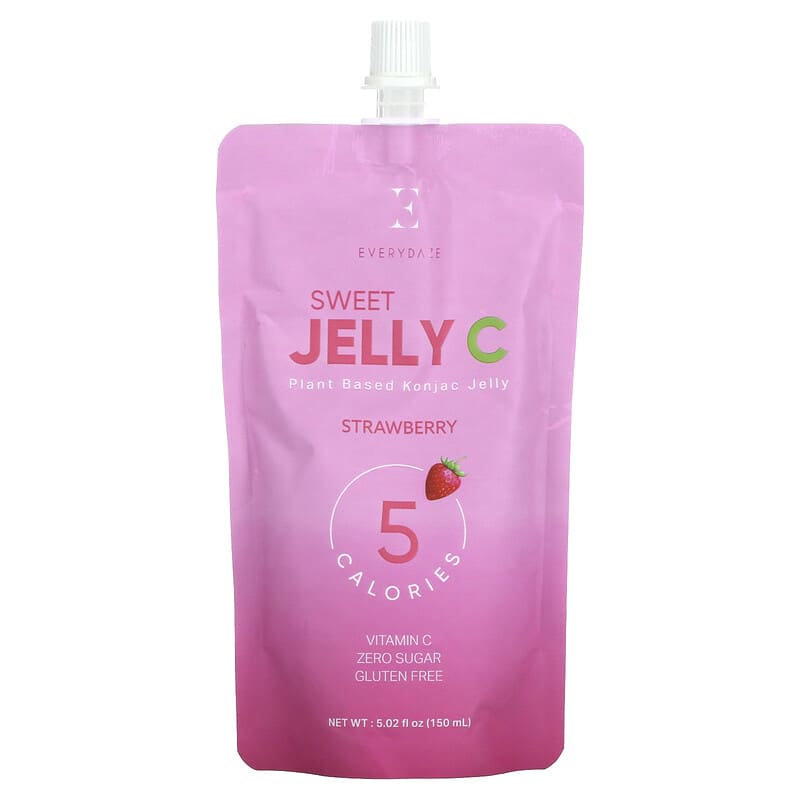 Everydaze Sweet Jelly C Plant Based Konjac Jelly Drink Strawberry 5.02 fl oz (150 ml) 1 Everydaze Sweet Jelly C Plant Based Konjac Jelly Drink Strawberry 5.02 fl oz (150 ml) 8809432533924