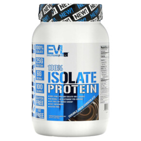 EVLution Nutrition 100% Isolate Protein Double Rich Chocolate 1.6 lb (726 g) 818901023888