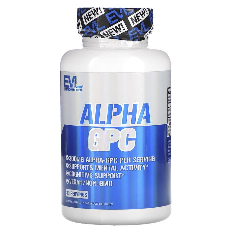 EVLution Nutrition Alpha GPC 60 Veggie Capsules 1 EVLution Nutrition Alpha GPC 60 Veggie Capsules 818901027527