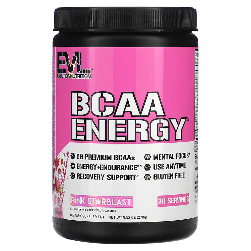 EVLution Nutrition BCAA ENERGY Pink Starblast 9.52 oz (270 g) 1 EVLution Nutrition BCAA ENERGY Pink Starblast 9.52 oz (270 g) 818901021945
