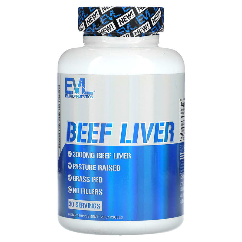 EVLution Nutrition Beef Liver 750 mg 120 Capsules 1 EVLution Nutrition Beef Liver 750 mg 120 Capsules 818901027992