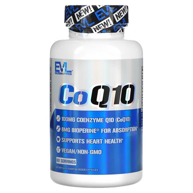 EVLution Nutrition CoQ10 100 mg 60 Veggie Capsules 1 EVLution Nutrition CoQ10 100 mg 60 Veggie Capsules 818901027121
