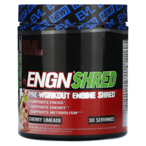 EVLution Nutrition ENGN Shred Pre-Workout Engine Shred Cherry Limeade 8.8 oz (249 g) 818901020580