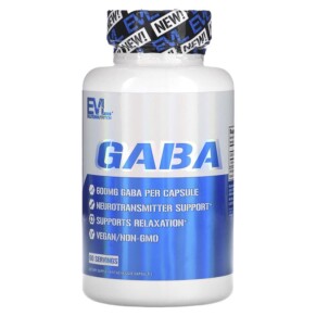 EVLution Nutrition GABA 600 mg 60 Veggie Capsules 818901027565