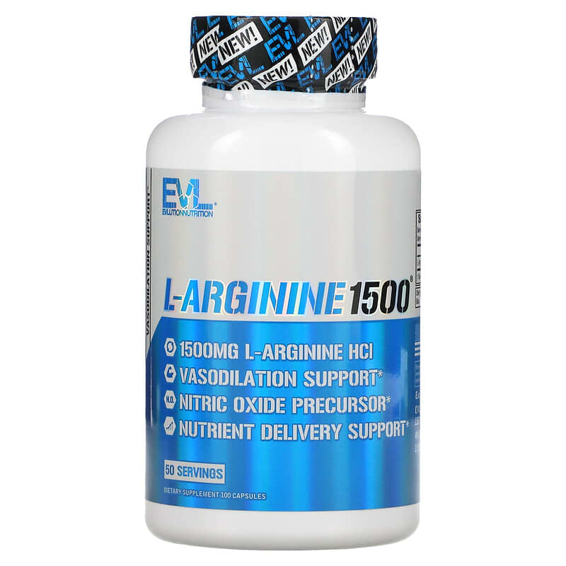 EVLution Nutrition L-Arginine1500 100 Capsules 1 EVLution Nutrition L-Arginine1500 100 Capsules 818901021679
