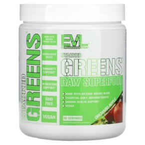 EVLution Nutrition Stacked Greens Raw Superfood Orchard Apple 5.7 oz (162 g) 818901025240